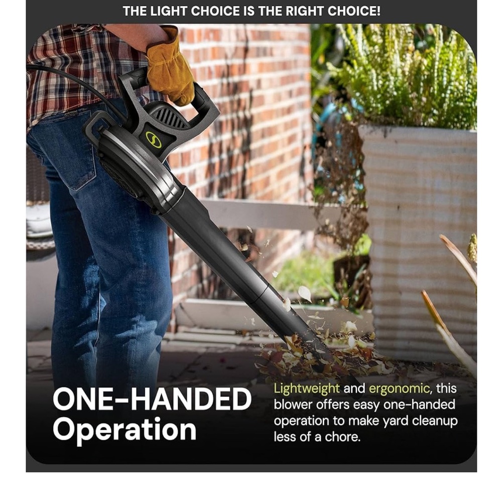 Black Compact Leaf Blower (can also be used for snow blowing) - Picture 6 of 6